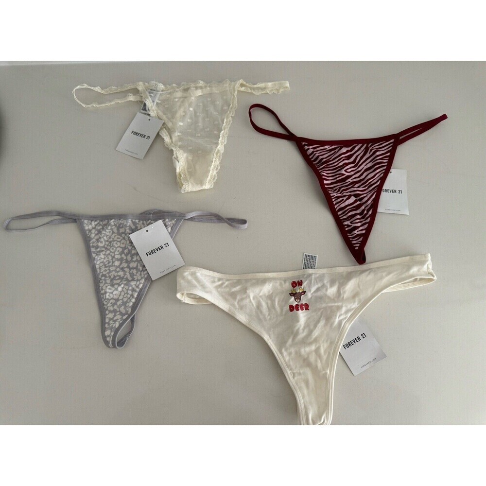 Forever 21 Thong Panties bundle Junior XL **as pictured** holidays Christmas